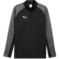 Puma Harjoituspaita teamLIGA26 1/4 vetoketju - Musta/Valkoinen/Litteä tummanharmaa, koko Medium