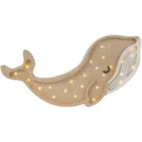 Little Lights Whale Lamp | Cinnamon Brown - Brown - 40X5.5X15.5CM