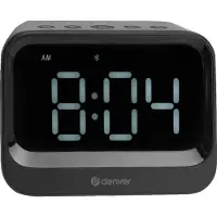 Denver herätyskello Bluetooth-kaiuttimella / digitaalinen herätyskello kaiuttimella - Svart