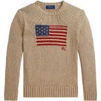 Ralph Lauren Pusero - Neulottu - Kaurapuuro M. Lippu - - 18-20 v - Puserot