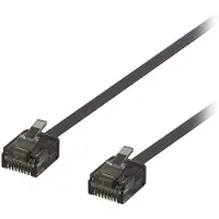 Deltaco U/UTP Cat6a litteä 1mm paksuinen 1,0m RJ45 verkkokaapeli