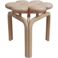 Fritz Hansen Utzon Stool Jakkara Pyökki/ - Jakkarat Messinki - JU01