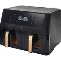 F&B Dual Zone airfryer 11 L (musta)