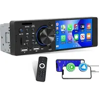 Mtp Products Kosketusnäytöllinen Bluetooth-autostereo, jossa on CarPlay/Android Auto - SD, AUX, USB
