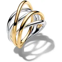 Pandora Two-Tone Entwined Band Ring - Multi/patterned - 58