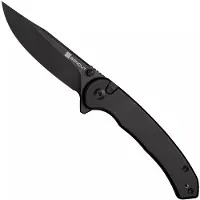 SENCUT Ingot S25102-2 Black D2, Black Aluminum, pocket knife