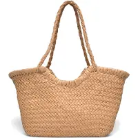 Gina Tricot Braided Straw Bag - Brown - ONE SIZE