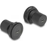 DeLOCK 66743, USB 2.0 Type Micro-B, USB 2.0 Type Micro-B, Musta