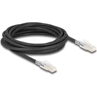 DeLOCK – RJ45 Network Cable Cat.6A S/FTP with secure clips set 5 m black (80258)