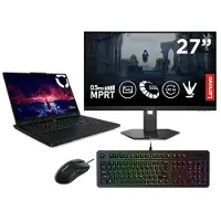 Lenovo Legion Pro 5 16 + Legion 27Q-10 Monitor, Legion Keyboard & Legion Mouse AMD Ryzen 9 8945HX Processor 2.50 GHz up to 5.40 GHz, Windows 11 Home 64, 1 TB SSD M.2 2242 PCIe Gen4 TLC