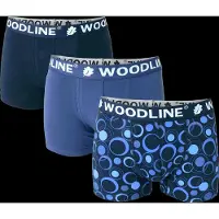 Woodline Boxer Briefs Blue 3-pack M