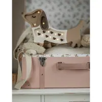 Little Lights Puppy Mini Lamp | Chocolate Heart - Multi/patterned - 14X23X5.5CM