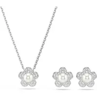 Swarovski Korusarja hopea / läpinäkyvä / helmenvalkoinen