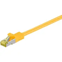 Pro RJ45 välijohto CAT 6A S/FTP (PiMF), 500 MHz, CAT 7 raakakaapelilla, keltainen