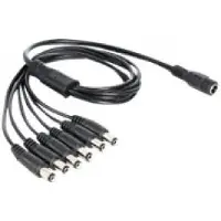 DeLOCK – Cable DC Splitter 5.5 x 2.1 mm 1 x female > 6 x male (83289)