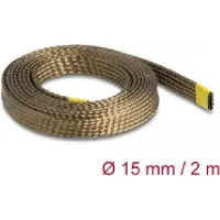DeLOCK – Braided Sleeve made of basalt fibers 2 m x 15 mm brown (20888)