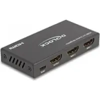 DeLOCK 18607, HDMI, Metalli, Musta, 144 Hz, 48 Gbit/s, 1200 MHz