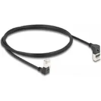 DeLOCK 80293, 1 m, Cat6a, S/FTP (S-STP), RJ-45, RJ-45, Musta