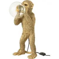 J-Line Table Lamp Monkey Polyresin Gold - Gold - ONE SIZE