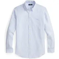 Ralph Lauren for man. 710B22588002 Blue Custom Fit striped linen shirt (XL), Casual, Long sleeve