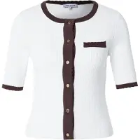 More & more Neuletakki tummanruskea / offwhite