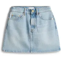 Tommy Hilfiger Mini Skirt Cam Light Hw - Blue - XL