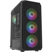 Natec Fury SHOBO SH4F RGB MIDI Tower PC kotelo - - RGB - Midi torni - ATX