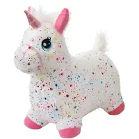 Krea Hop And Bounce Plush Unicorn W White Hair - White - ONE SIZE