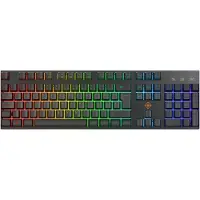 Deltaco GAMING – DK260 Fullsize Membrane Gaming Keyboard, RGB, aluminium faceplate (GAM-208)