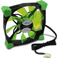 Inter-Tech CobaNitrox N-120-GR, Tuuletin, 12 cm, 1200 RPM, 152,91 m³/h, Musta, Vihreä (88885356)