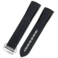 INF Omega x Swatch yhteensopiva MoonSwatch Planet Series -silikoniranneke, musta DarkGrey
