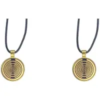Zandona 2X Lakhovsky MWO Necklace Multi-Waveoscillator Golden Plated Disc Pendant Necklace Balance C