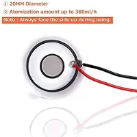 Zandona 2 Pack Ultrasonic Atomization Maker 20mm 113KHz Mist Atomizer DIY Humidifier with PCB 3.7-12V