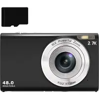 INF Digikamera 48MP 2,7K FHD 16X digitaalinen zoom 2,88 tuuman näyttö Black