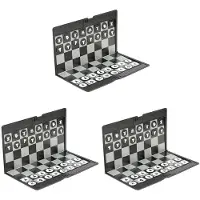 Semoic 3X Pocket Chess Travel Board Set, Suitable for Use Airplanes, Suitable for Children and Adults