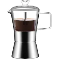 Semoic Moka-induktiolieden espressokeitin, lasikansi &