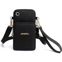 INF Monitoiminen Crossbody-puhelinlaukku Black