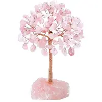 Semoic Rose Quartz Crystal Tree,Artificial Crystal and Healing Stone Tree Crystal Stone Tree Gem Tree.Valentine'S Gifts A