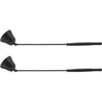 Semoic 2X Candle Wick Snuffer Stainless Steel Candle Flame Trimmer Bell Shaped Oil Lamp Scissor Cutter Extinguisher Black