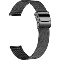 INF Rannekoru ruostumaton teräs Garmin Venu 3S / Forerunner 265s 18 mm Black