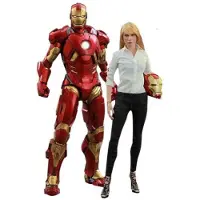 Hot toys figuuri MMS311 - Marvel Comics - Iron Man 3 - Pepper Potts & Iron Man Mark 9 Deluxe Version
