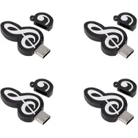 Semoic 4X USB 2.0 Stick Cute Cartoon Memory Stick Music Notes Symbol USB 2.0 Memory External USB Flash Drive Memory Stick 16GB