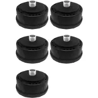 Zandona 5pcs 25mm/1Inch Air Compressor Noise Reducer Silence Filter,Plastic Shell Round Muffler Filter