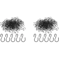 Zandona 240Pcs 1-Inch S-Shaped Hook, S-Shaped Hook, Small S-Shaped Hook, Metal Decorative Hook, for Crafts(Black)