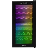 Monster Frigo Viinikaappi Lasiovi LED-valaistus 78 L 28 Paikkaa Musta Paneeli 8-18°C