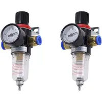 Zandona 2X Air Filter Pressure Regulator 1/4 Inch AFR2000 Water Separator Air Tool Compressor Filter with 10MM Connector