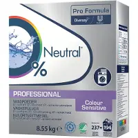 Neutral Neutraali Professional-pyykinpesujauhe, värillinen, ilman väriaineita ja hajusteita, 8,55 kg