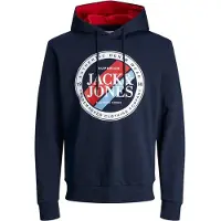 Jack & Jones Collegepaita 'JJLoof' laivastonsininen / vaaleansininen / punainen / valkoinen