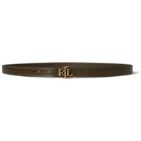 Ralph Lauren for woman. 412P15764003 Brown leather belt with LRL buckle (L), Casual