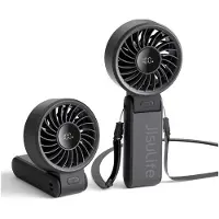 JISULIFE Handheld Fan Life7 3600mAh Portable USB Fan - Black - 3600 mAh